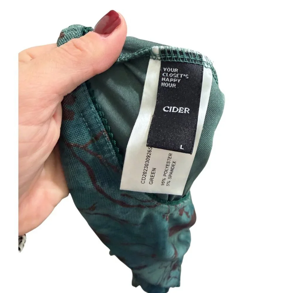 Cider High waist mesh floral mini skirt with elastic waist band - Picture 3 of 6